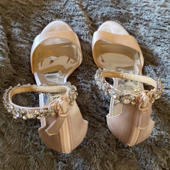 Crystal Ankle Kitten Heel Sandals - Picture 2 of 5